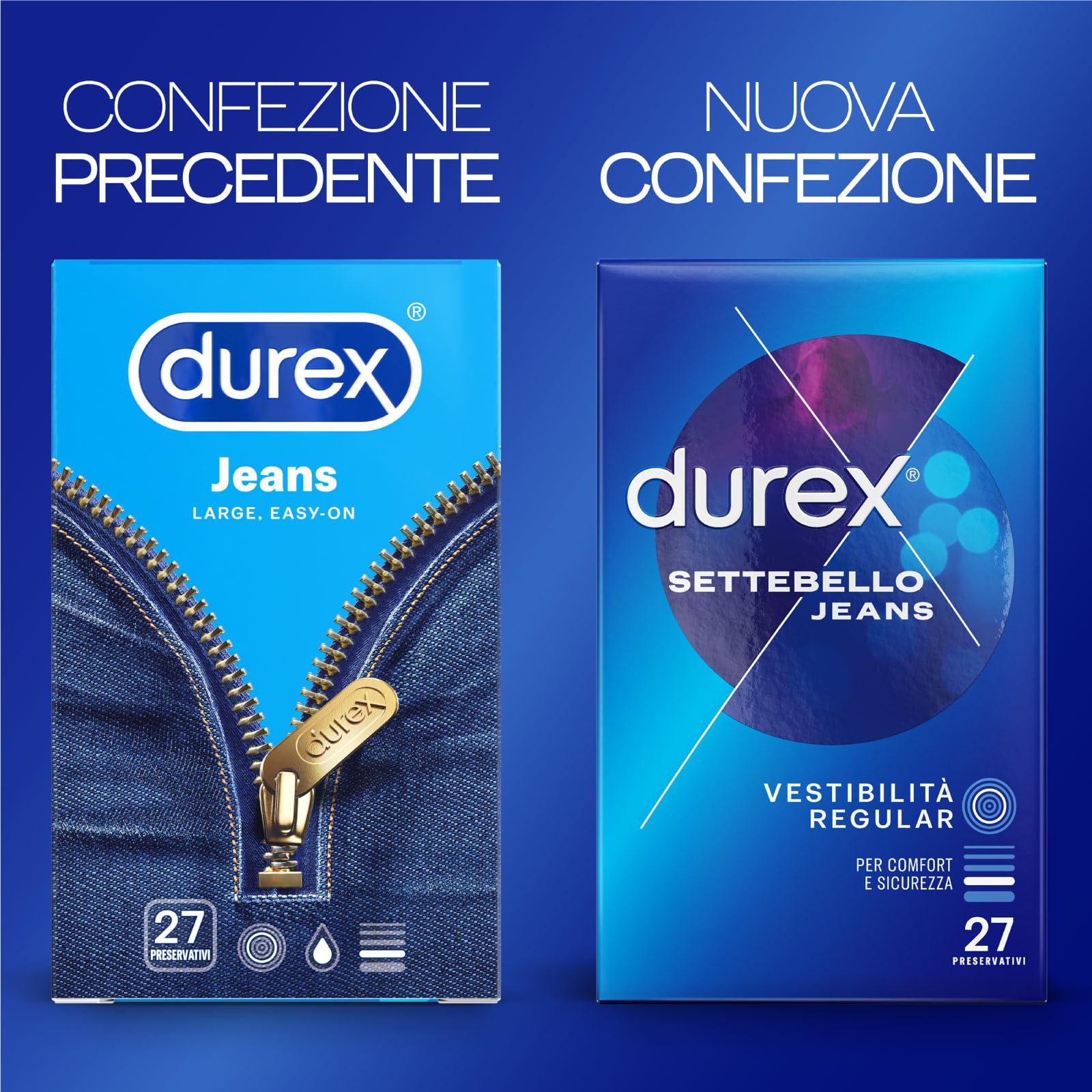 Durex Play Massage 2in1 Ylang 200ml + Jeans 27 profilattici
