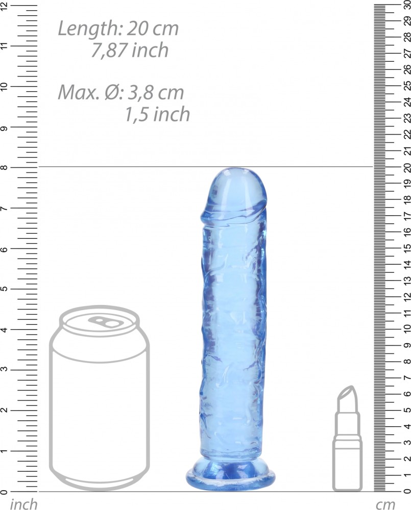 RealRock Straight Suction Cup 7 dildo realistico blu