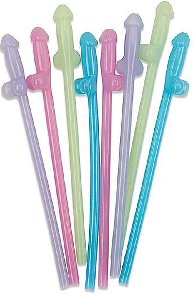 Kheper Games Naughty Straws cannucce fosforescenti 8 pezzi