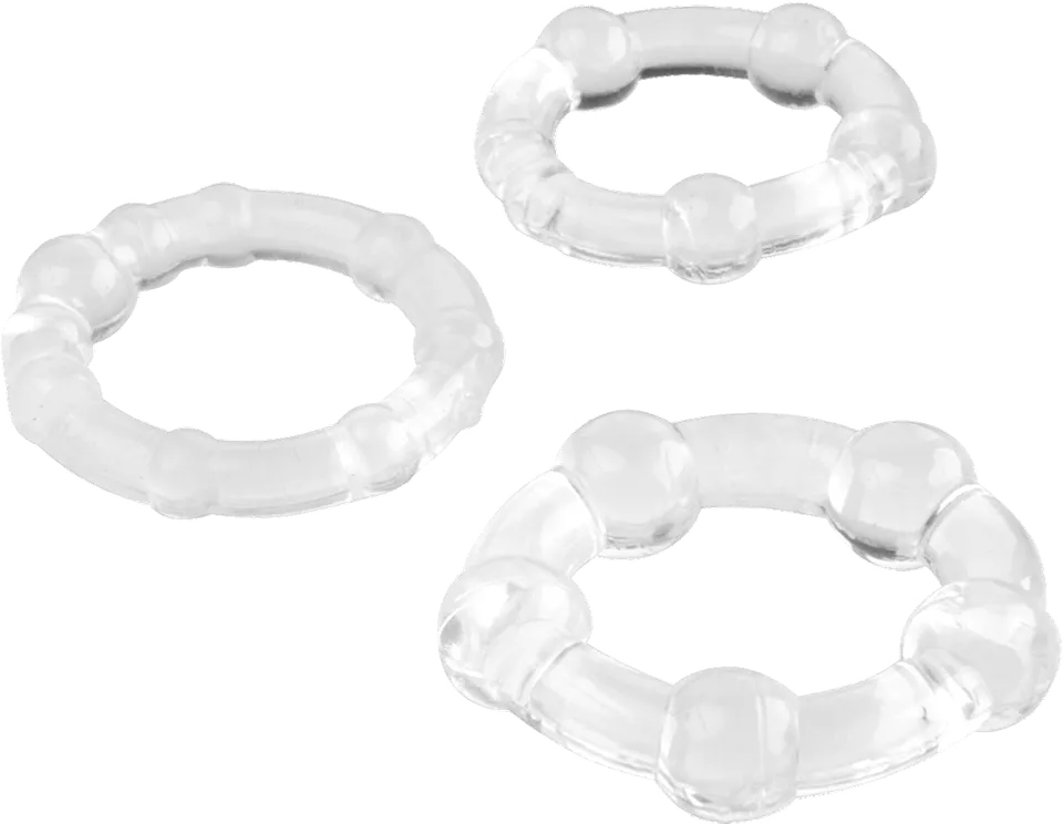 A-Toys Cockring Set A anelli fallici 3 pezzi rilievi diversi