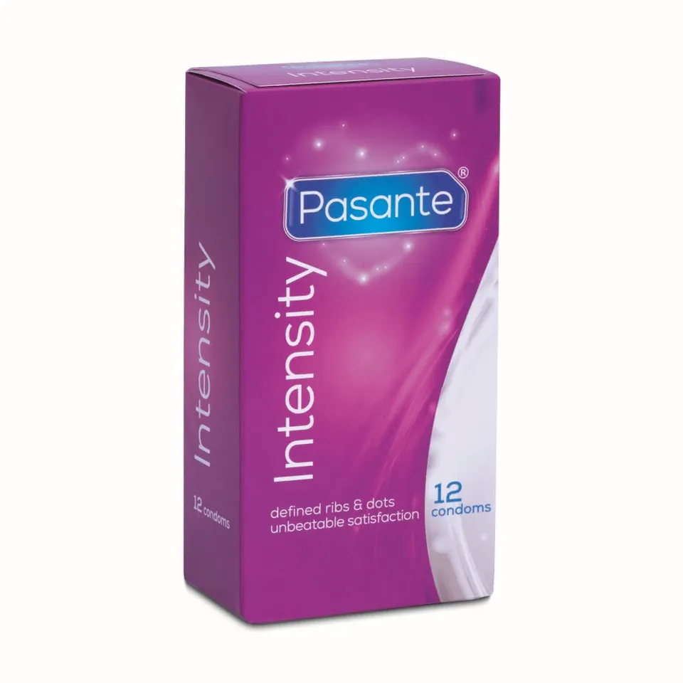 Pasante Ribs & Dots preservativi stimolanti 12 pezzi