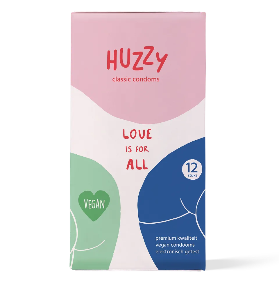 Huzzy preservativi vegan 12 pezzi trasparenti