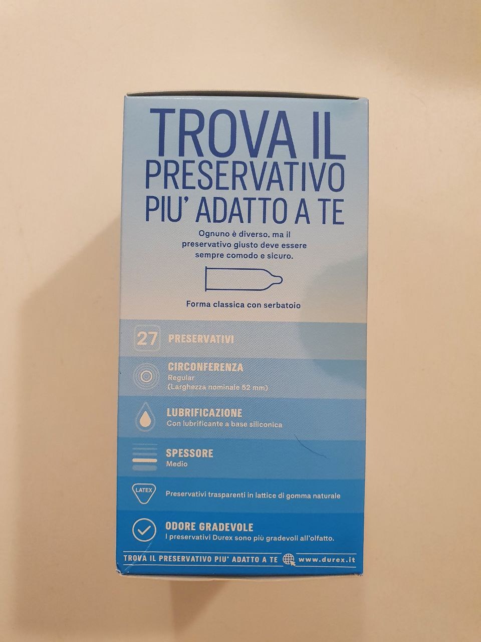 Durex Settebello Classico preservativi 27 pezzi in lattice