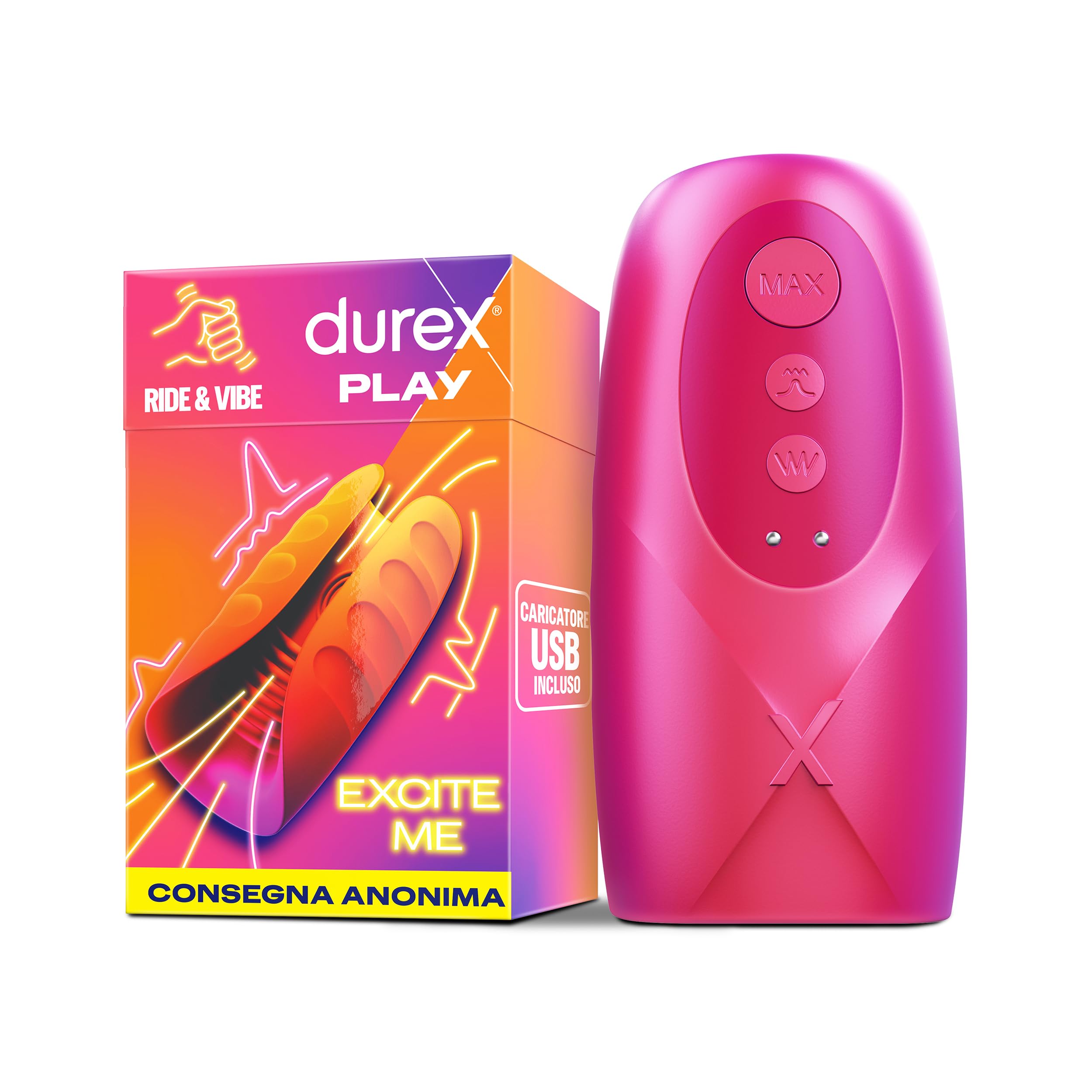 Durex Masturbatore Vibrante sex toy silicone + 18 preservativi