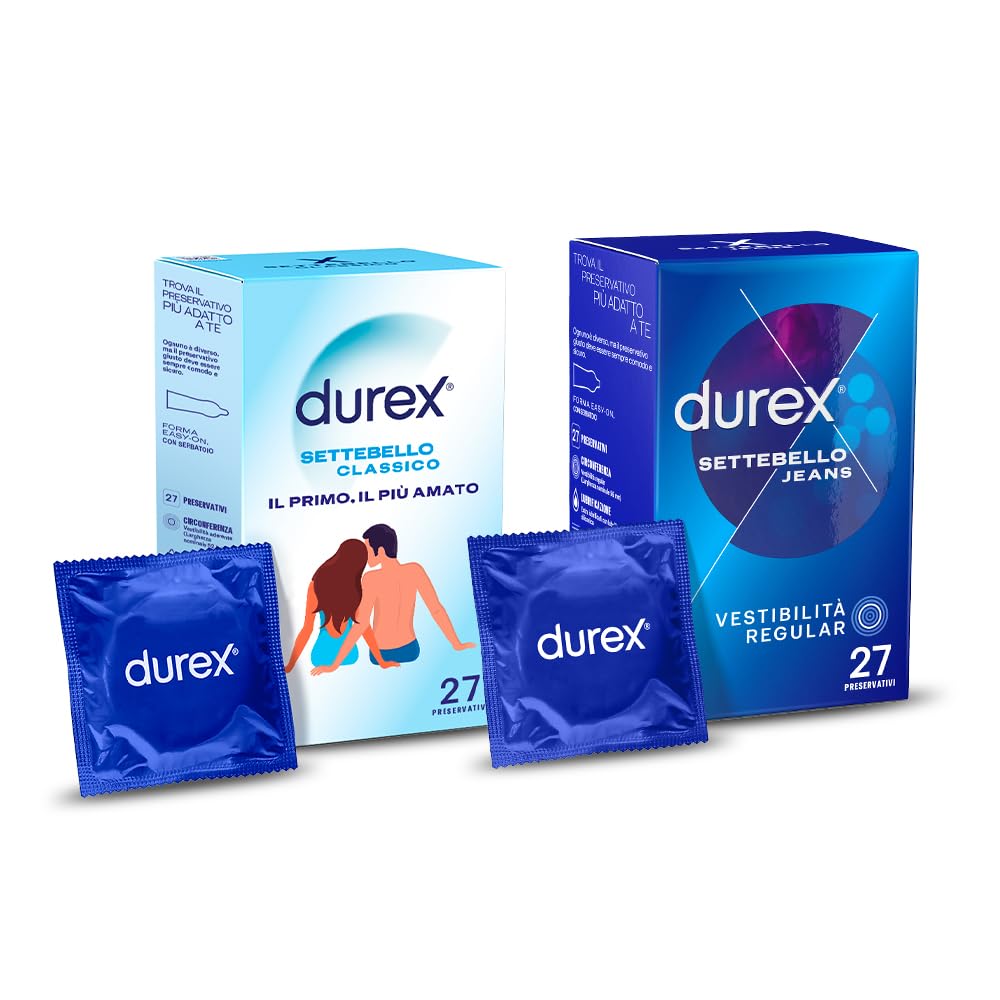 Durex Jeans preservativi + Massage 2in1 set 27pz+200ml