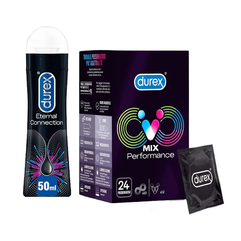 Durex Mix Performance preservativi ritardanti 24 + gel 50 ml