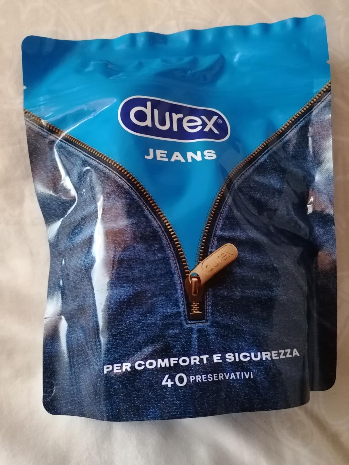 Durex Settebello Jeans preservativi classici 56 mm 40 pezzi regular