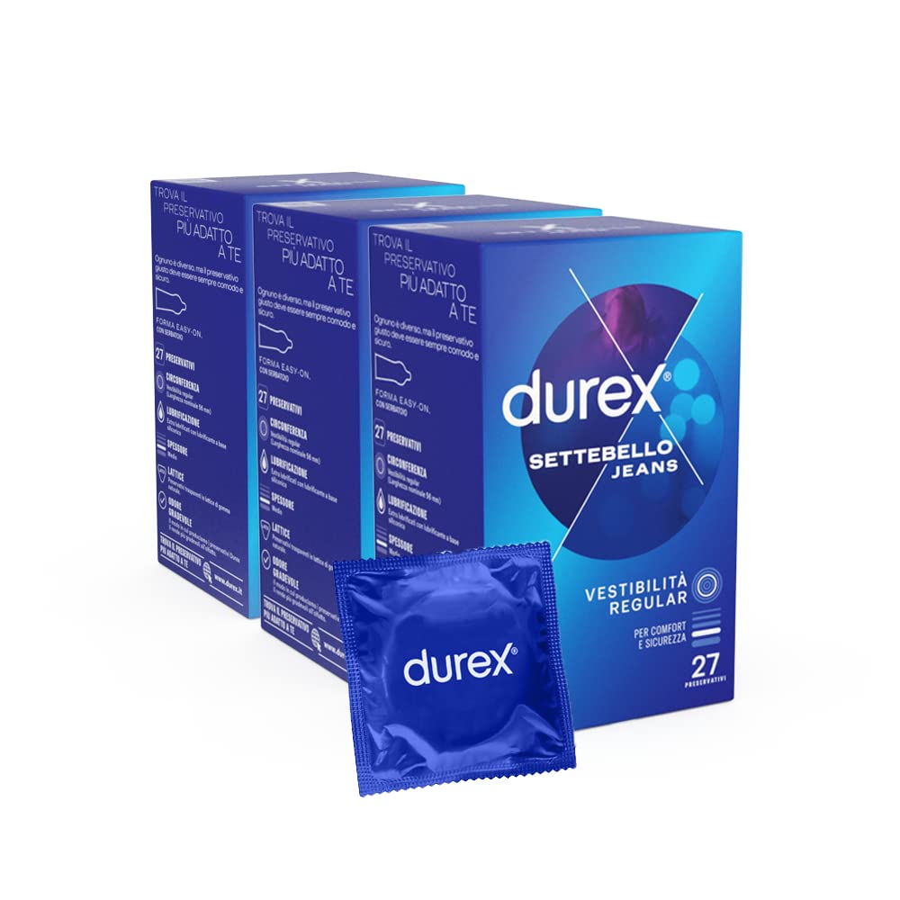 Durex Jeans preservativi + Massage 2in1 set 27pz+200ml