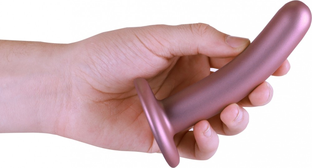 Ouch! Smooth G-Spot 5" Dildo con Ventosa Rosa in Silicone