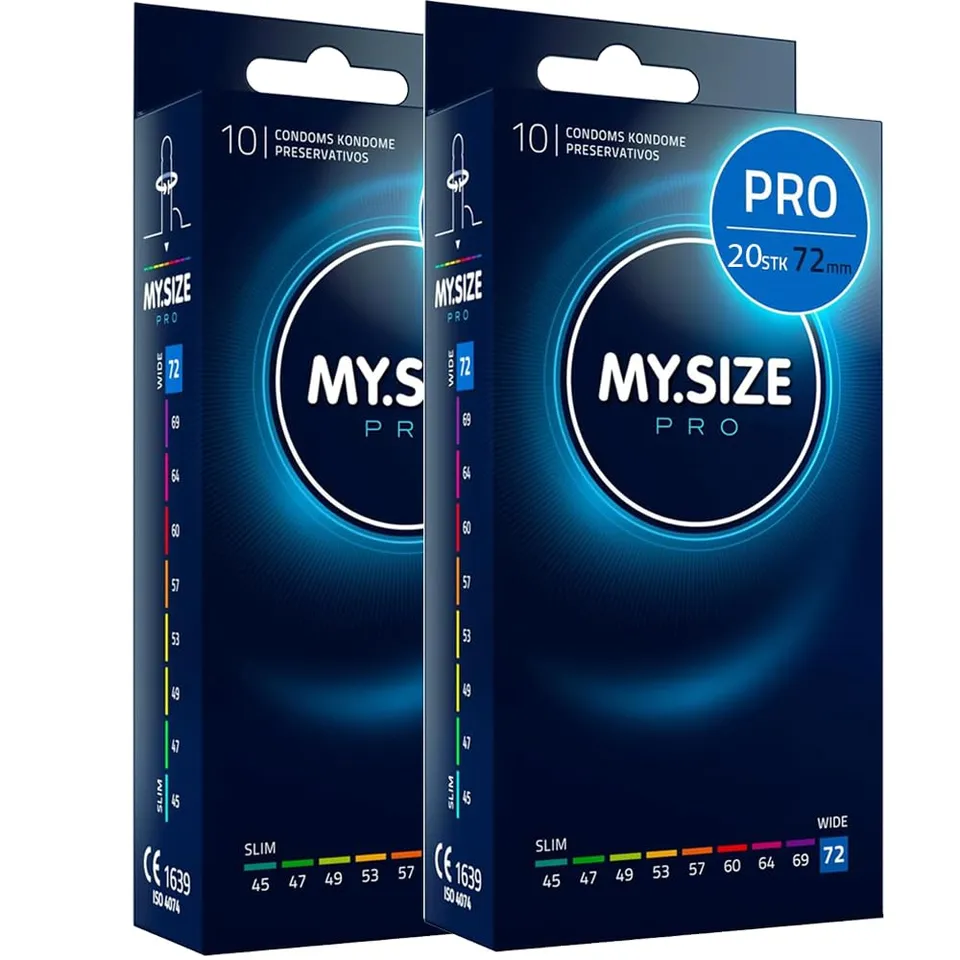 MY.SIZE PRO Elite 72mm Preservativi 20 Pezzi Mega XL