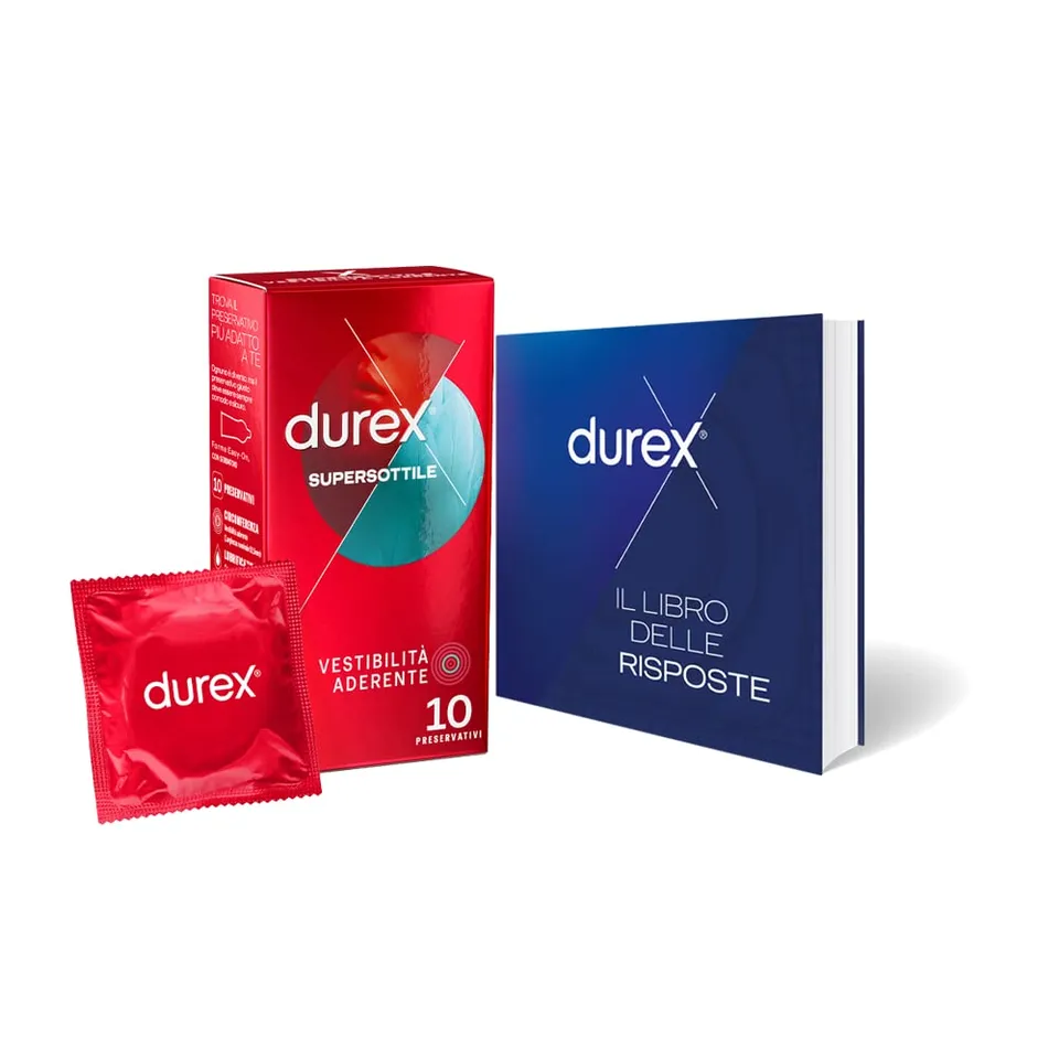 Durex Supersottile Vestibilità Aderente preservativi 10 pezzi