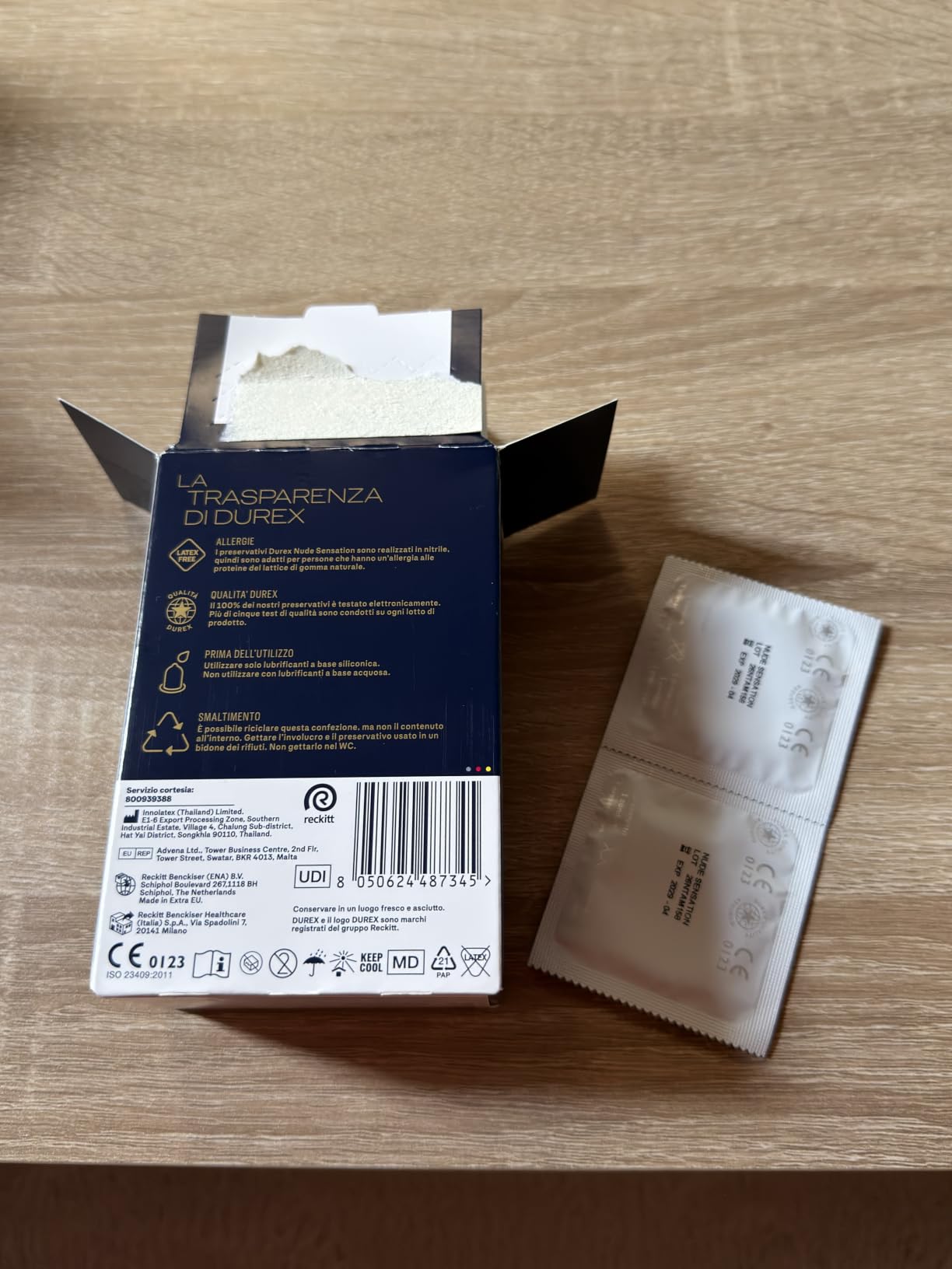 Durex Nude Sensation preservativi nitrile 20 pezzi senza lattice