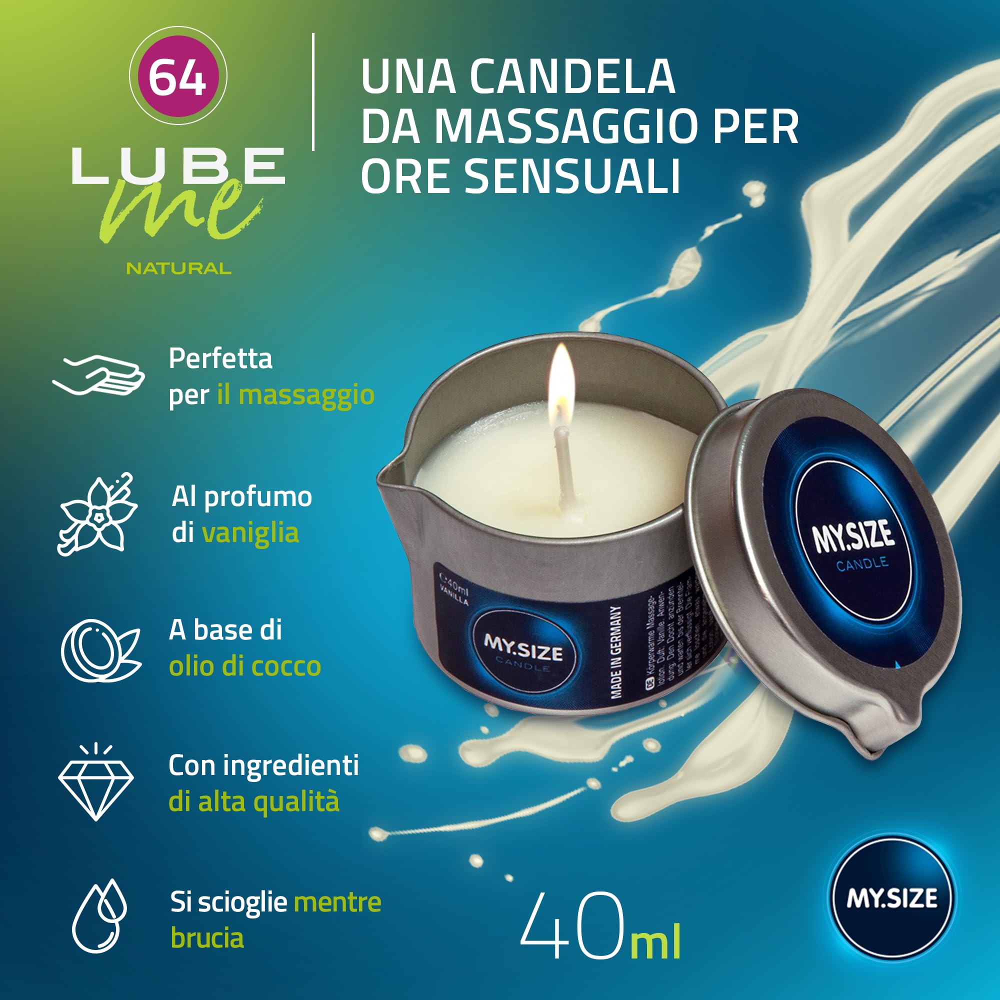 MY.SIZE PRO preservativi 64 mm 36 pz + lubrificante set