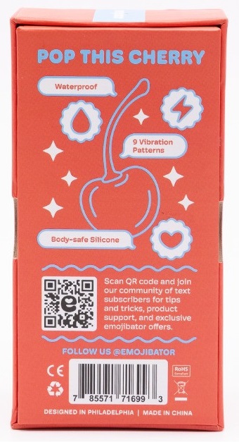 Emojibator Cherry pallina vibrante kegel silicone 9 modalità