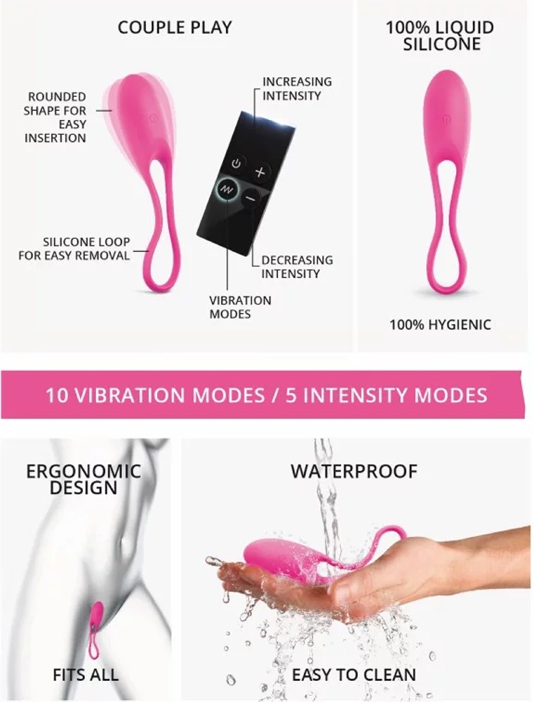 Love to Love Feel Love ovetto vibrante telecomando silicone 10 modi