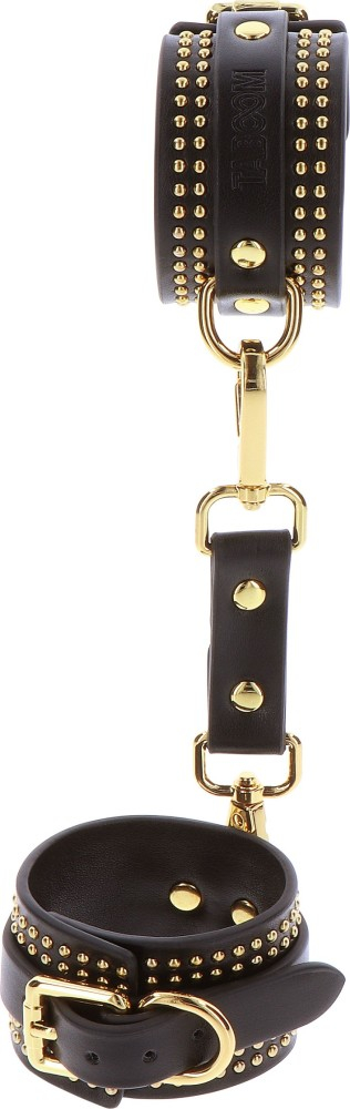 Taboom Vogue Studded Wrist Cuffs manette polsi nere oro