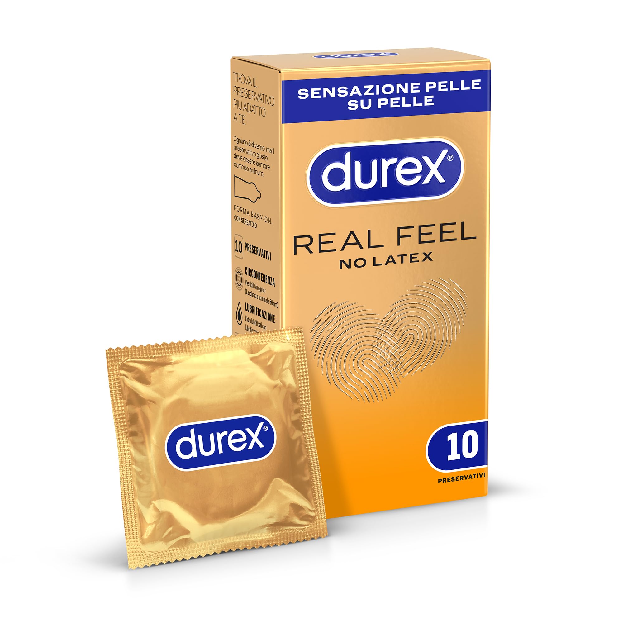 Durex Real Feel preservativi senza lattice 10 pezzi