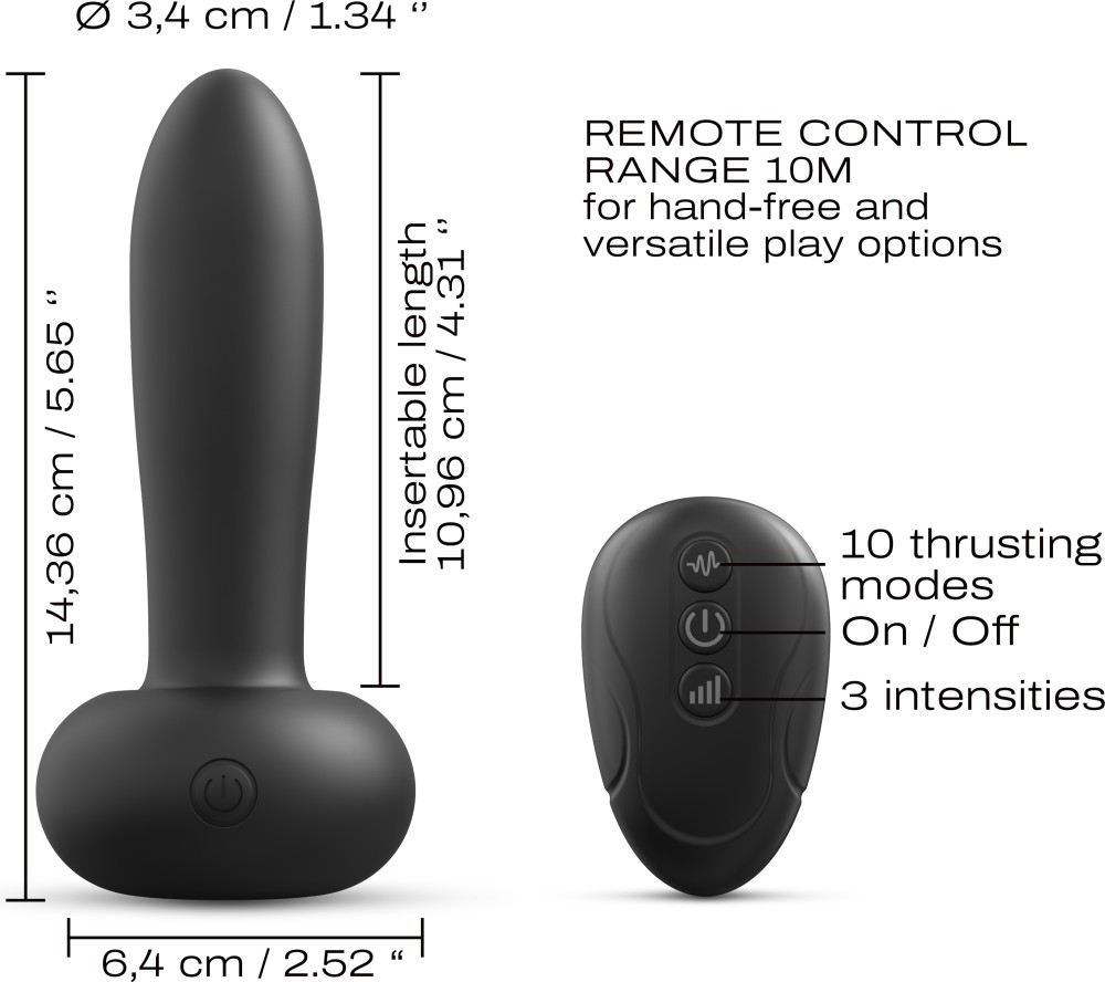 Dorcel Deep Thrust pulsatore vaginale anale telecomando