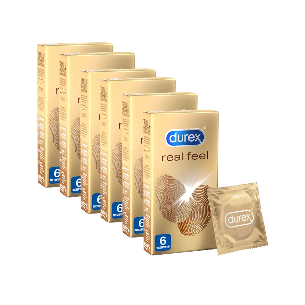 Durex Real Feel preservativi senza lattice 6 pezzi