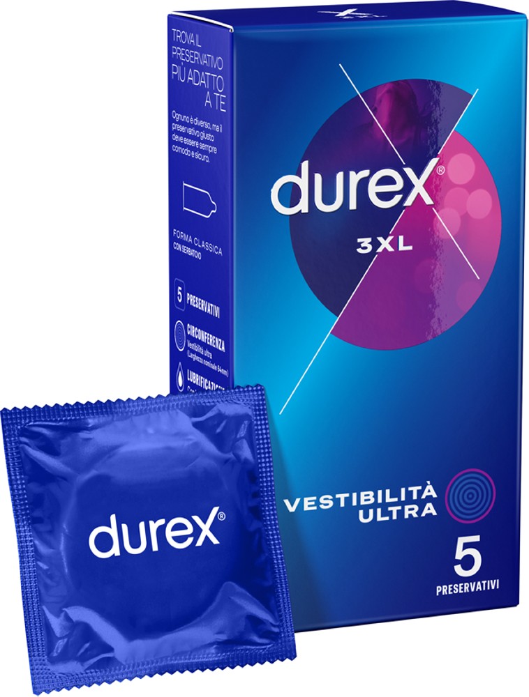 Durex 3XL preservativi ultra large lattice 64 mm