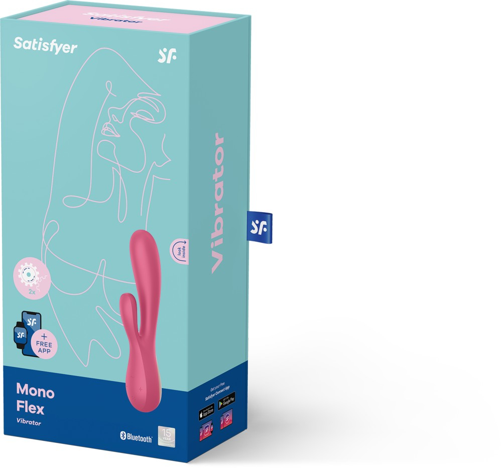 Satisfyer Mono Flex vibratore rabbit con app silicone