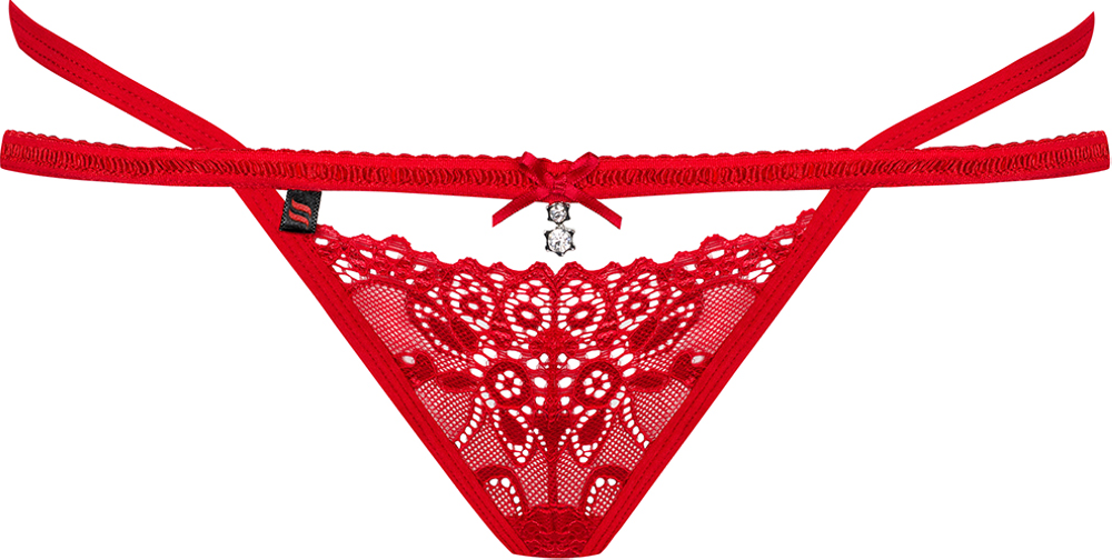 Obsessive 838-THO-3 perizoma rosso pizzo floreale