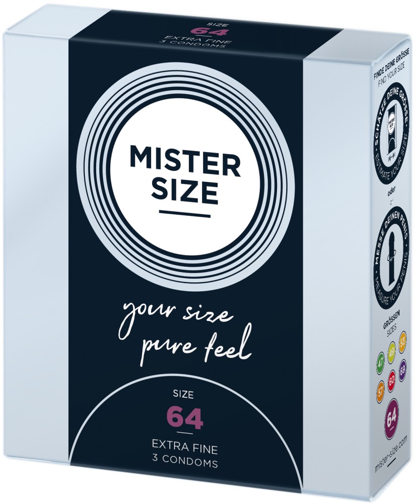 Mister Size 64 mm preservativi su misura 3 pz