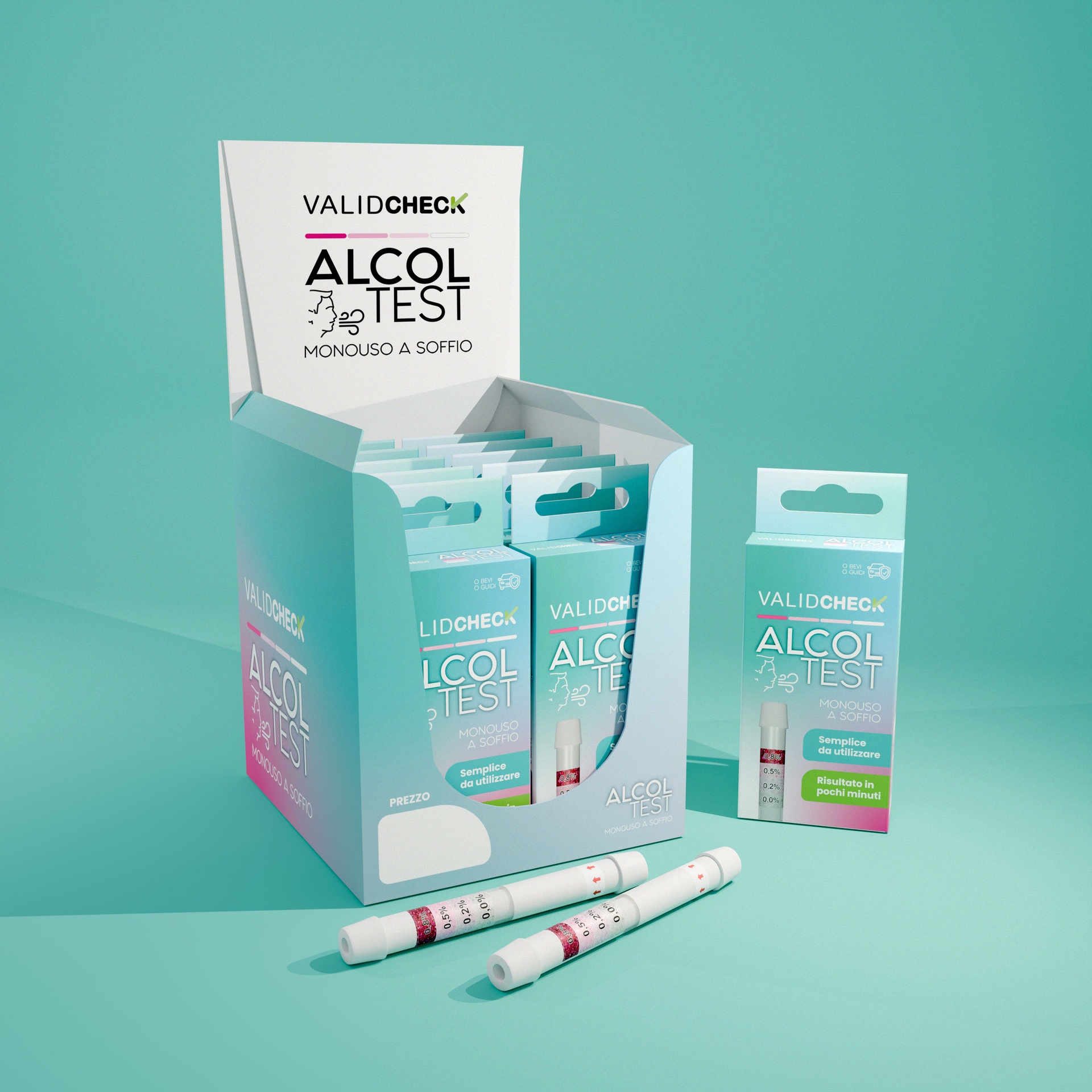 Validcheck Alcol Test etilometro monouso rapido