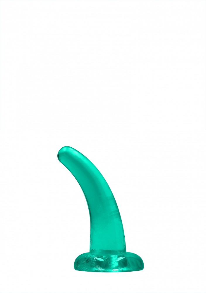 RealRock Crystal Clear 4,7 dildo con ventosa turchese 12 cm