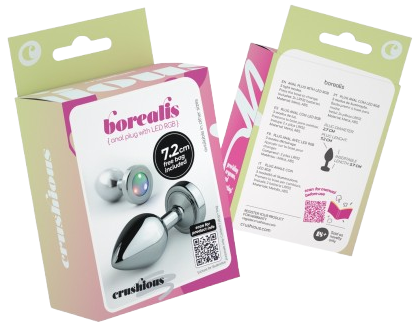Crushious Borealis Plug Anale Metallo con LED 3 luci