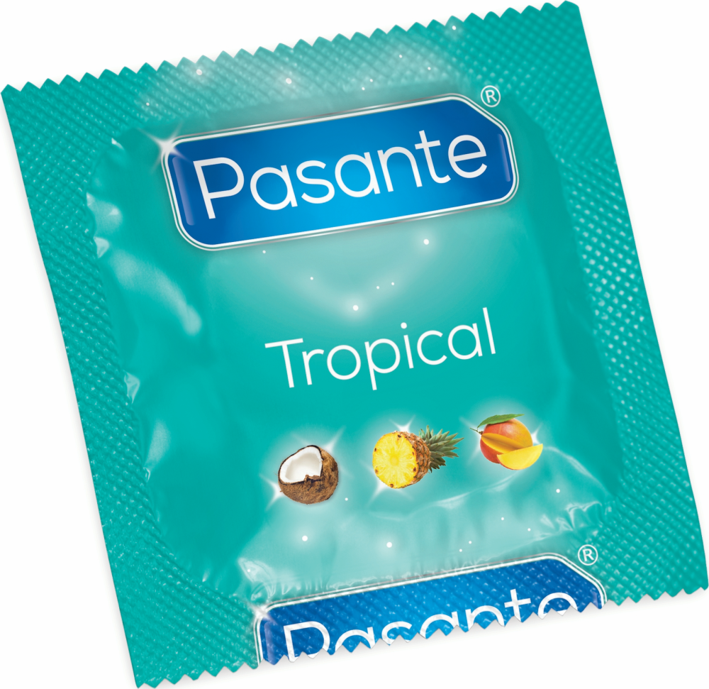 Pasante Tropical preservativi aromatizzati 144 pezzi frutta