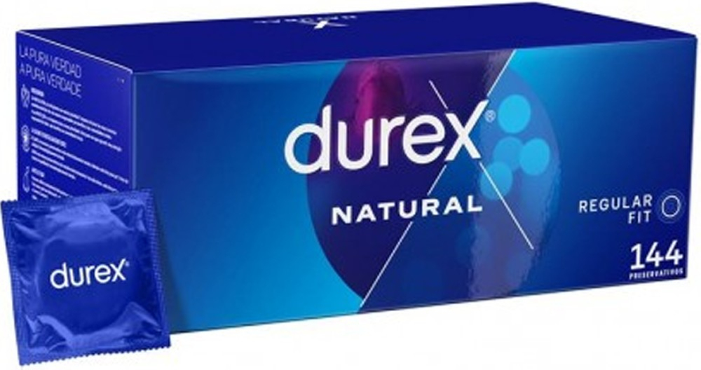 Durex Natural preservativi in lattice inodore 144 pezzi