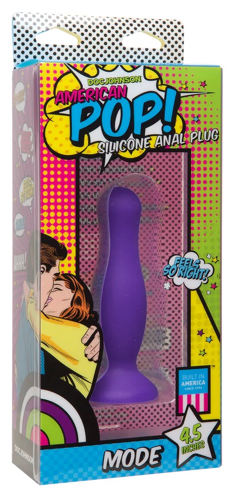 Doc Johnson American Pop plug anale silicone viola 11,5 cm