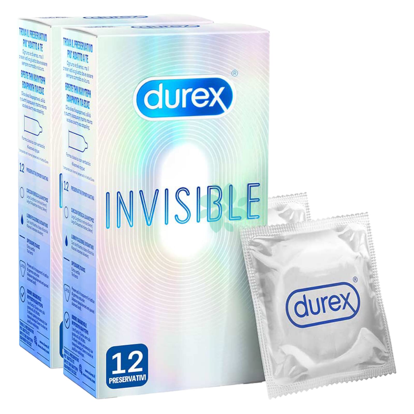 Durex Invisible preservativi ultrasottili 24 pezzi 52 mm