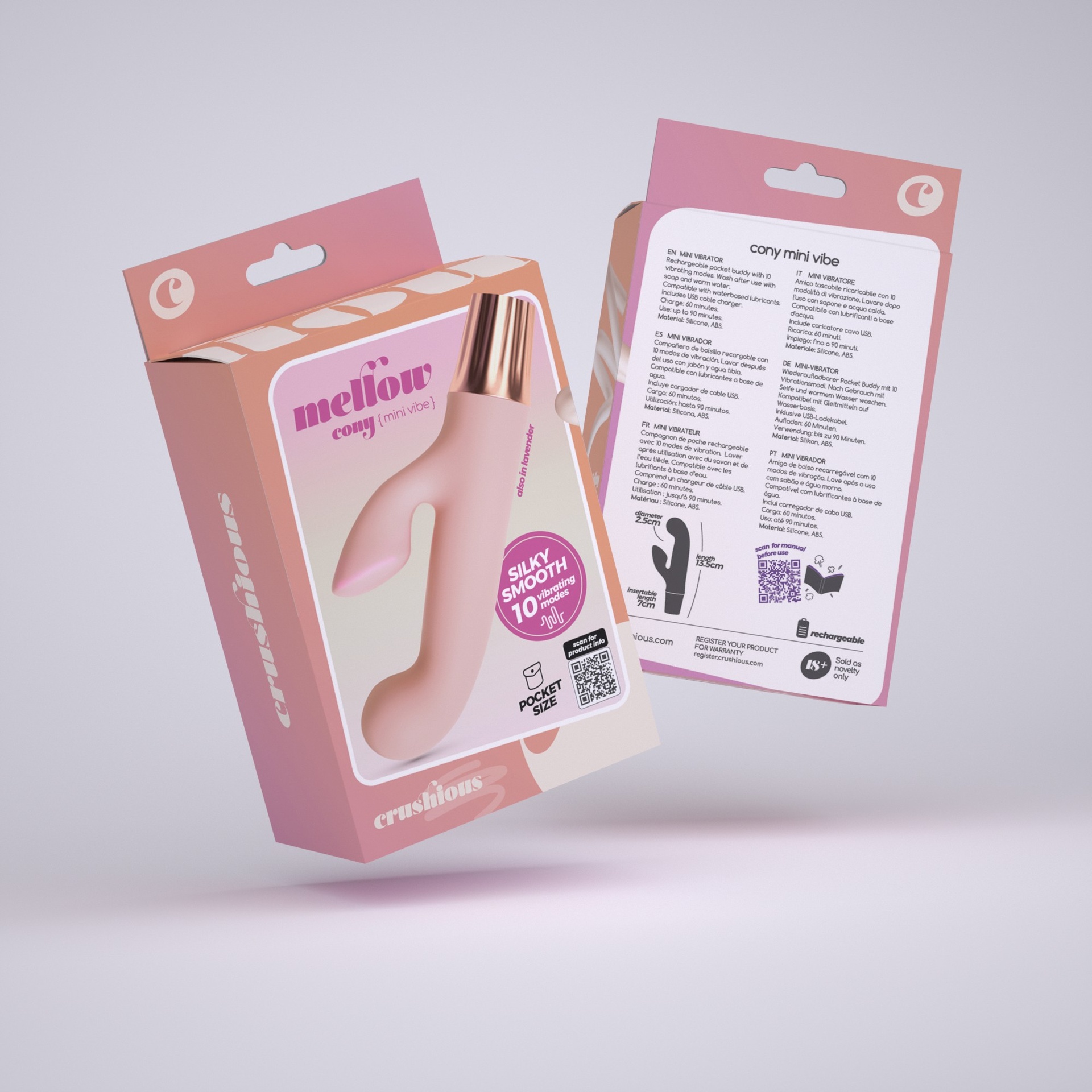 Crushious Mellow Cony vibratore rabbit silicone 10 vibrazioni