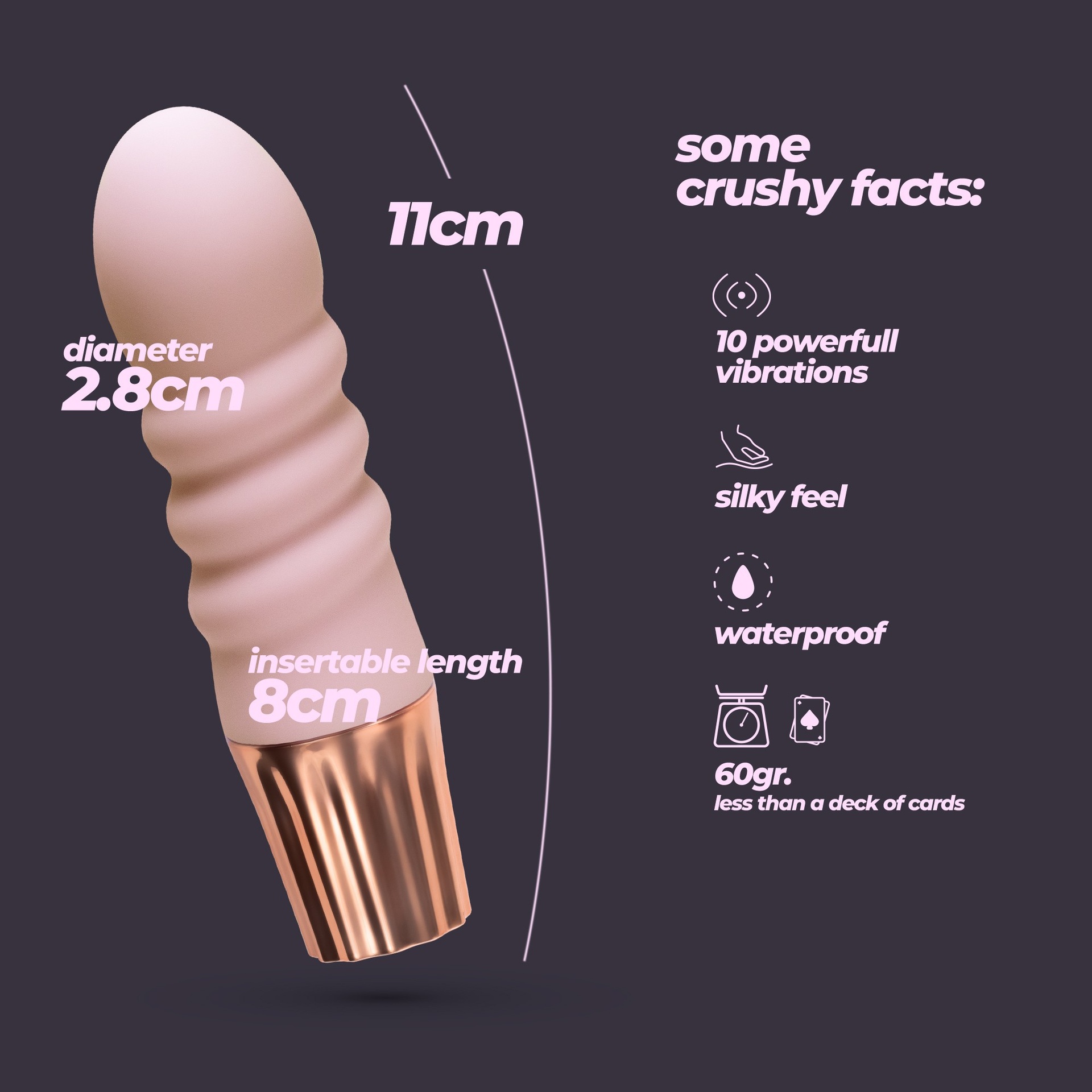 Crushious Mellow Bubbles mini vibratore 10 modi