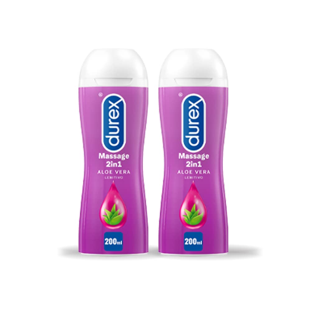 Durex Massage 2 in 1 gel massaggio e lubrificante 2x200 ml