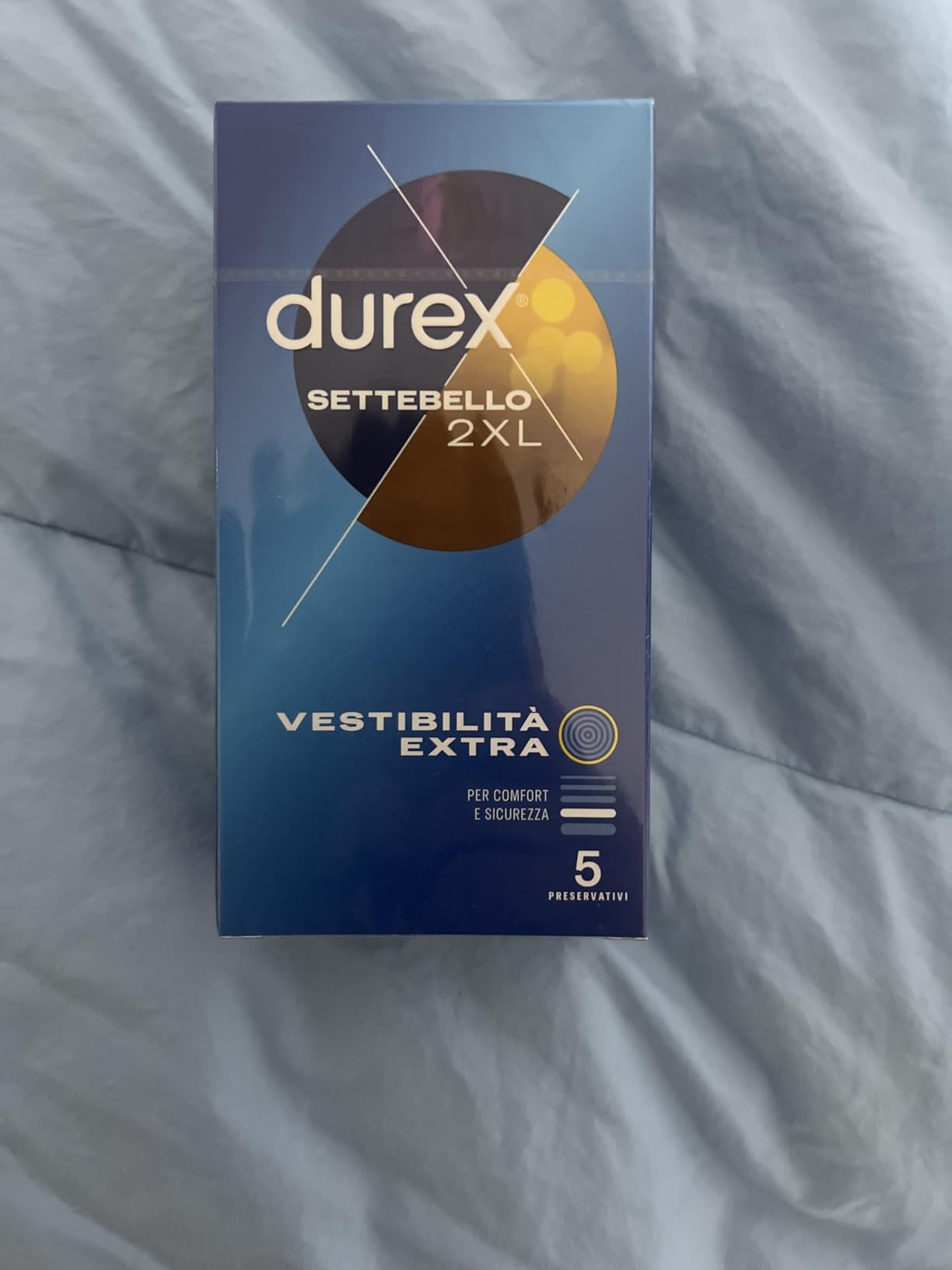 Durex Settebello 2XL preservativi XL 5 pezzi da 60 mm