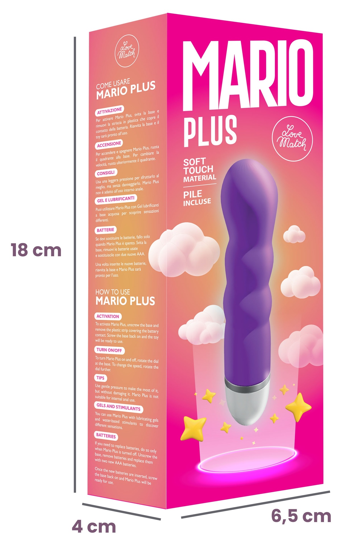 Love Match Mario Plus vibratore punto G silicone 17 cm