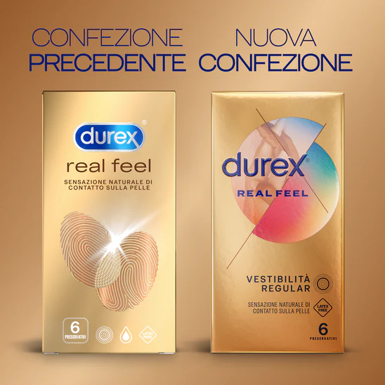 Durex Real Feel preservativi 6 pezzi effetto naturale