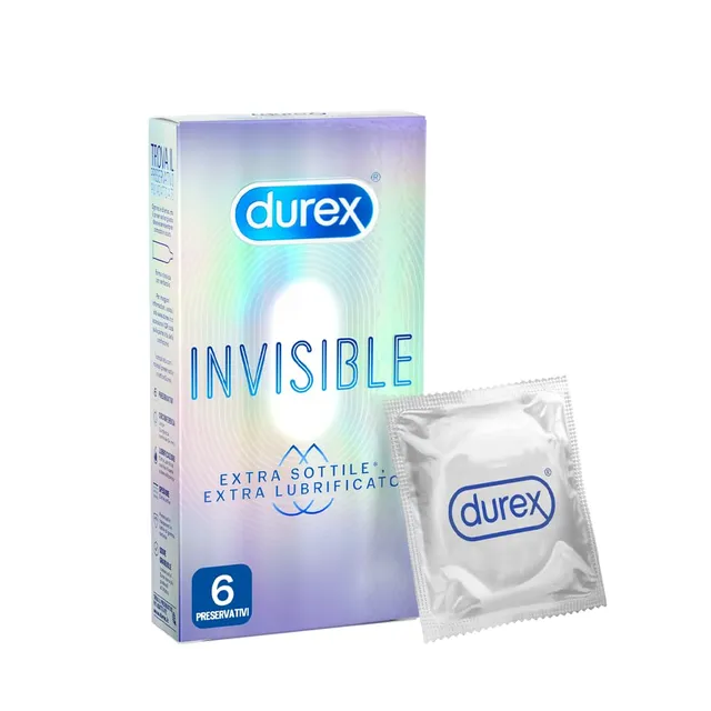 Durex Invisible preservativi 6 pezzi ultrasottili