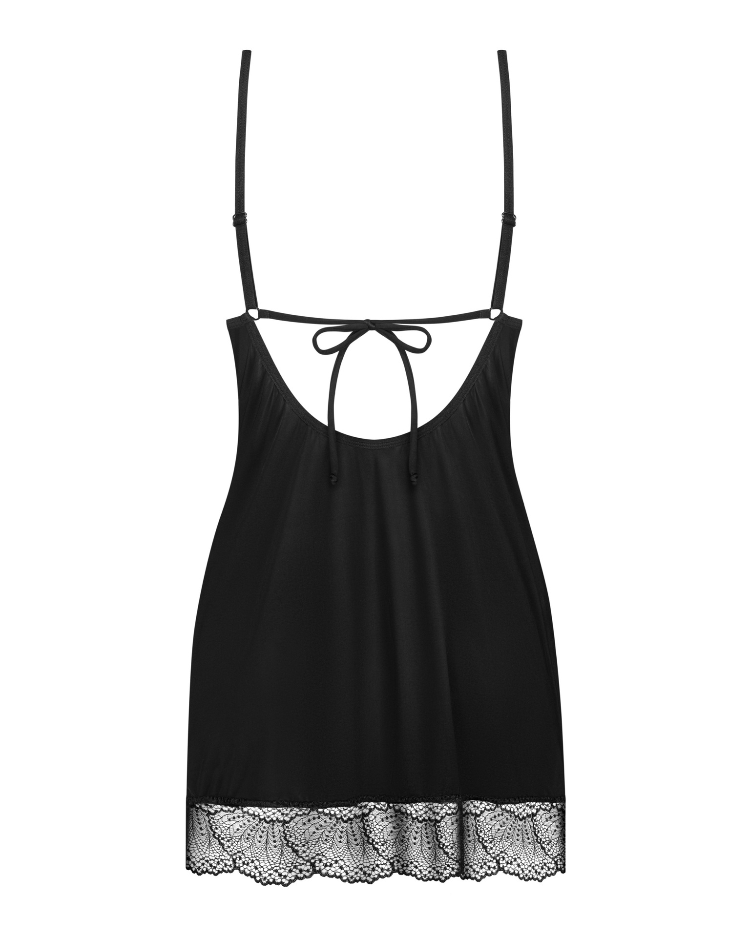 Obsessive Lobellis Chemise babydoll nero con perizoma