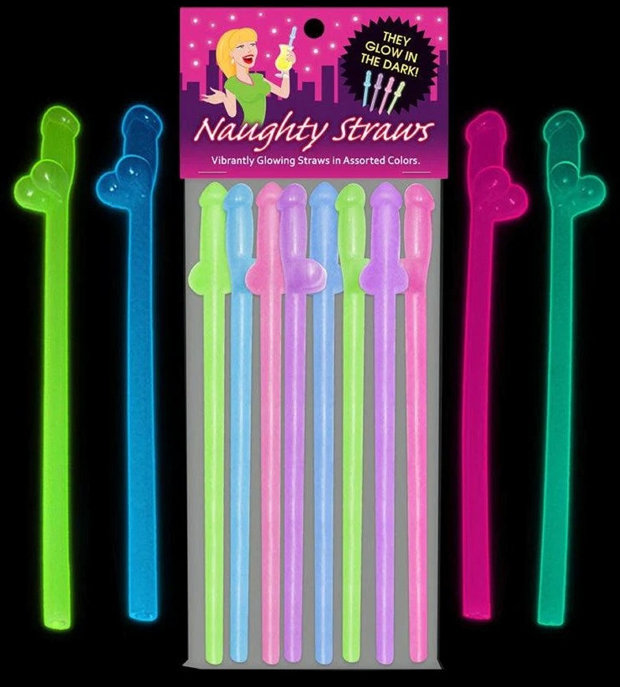 Kheper Games Naughty Straws cannucce fosforescenti 8 pezzi