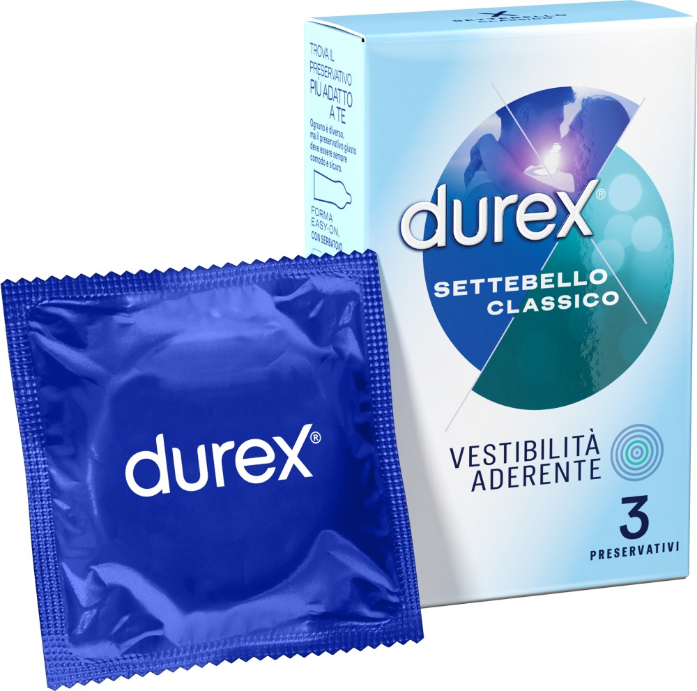 Durex Settebello Classico preservativi lattice standard