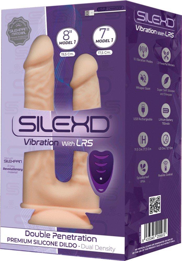 Silexd Vibration Model 1 8" 7" dildo doppio vibrante telecomando