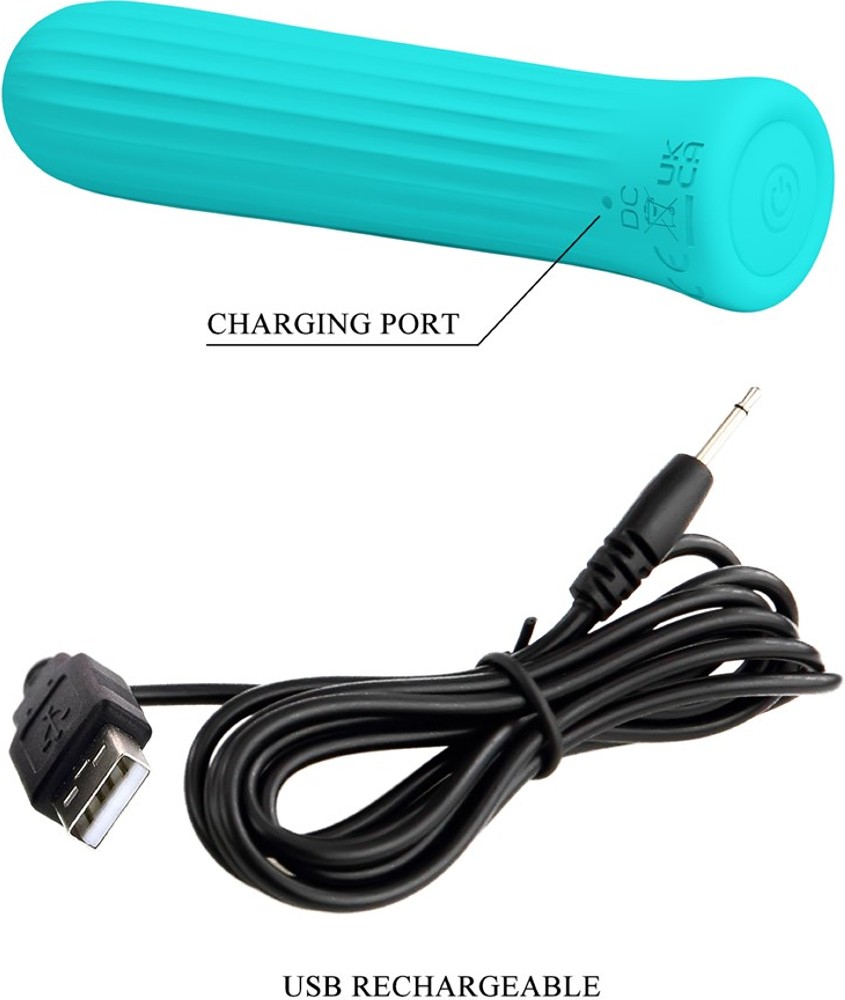 Pretty Love Blanche mini vibratore bullet turchese USB
