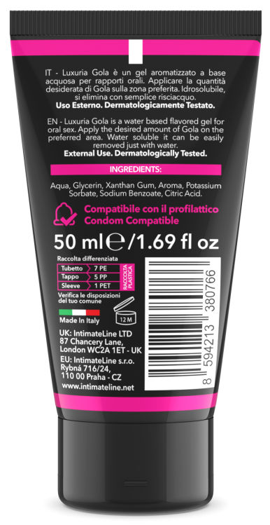 Luxuria Gola Cherry lubrificante gel ciliegia commestibile