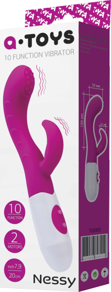 A-Toys Nessy vibratore rabbit silicone punto G