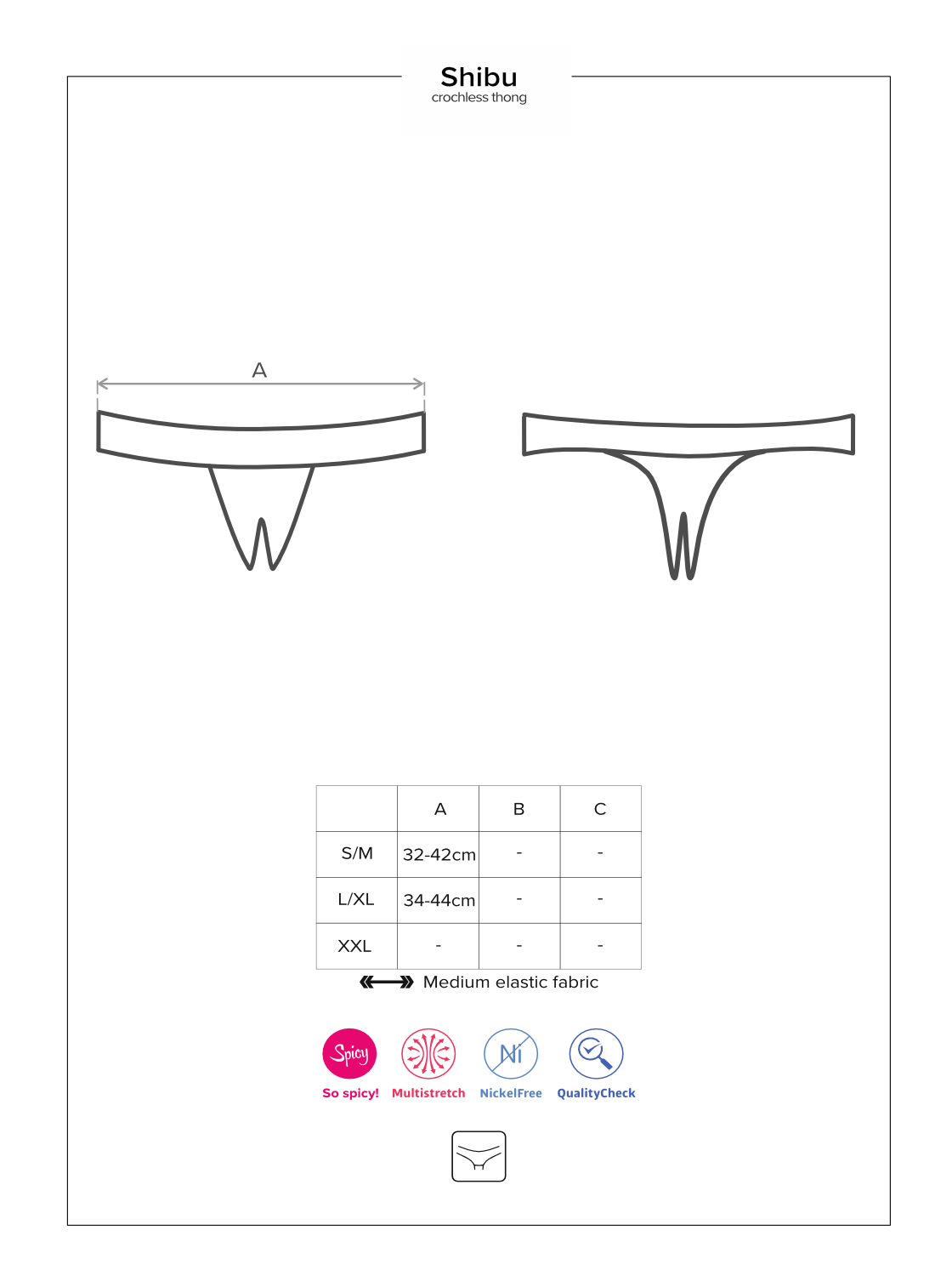 Obsessive Shibu perizoma nero crotchless in pizzo