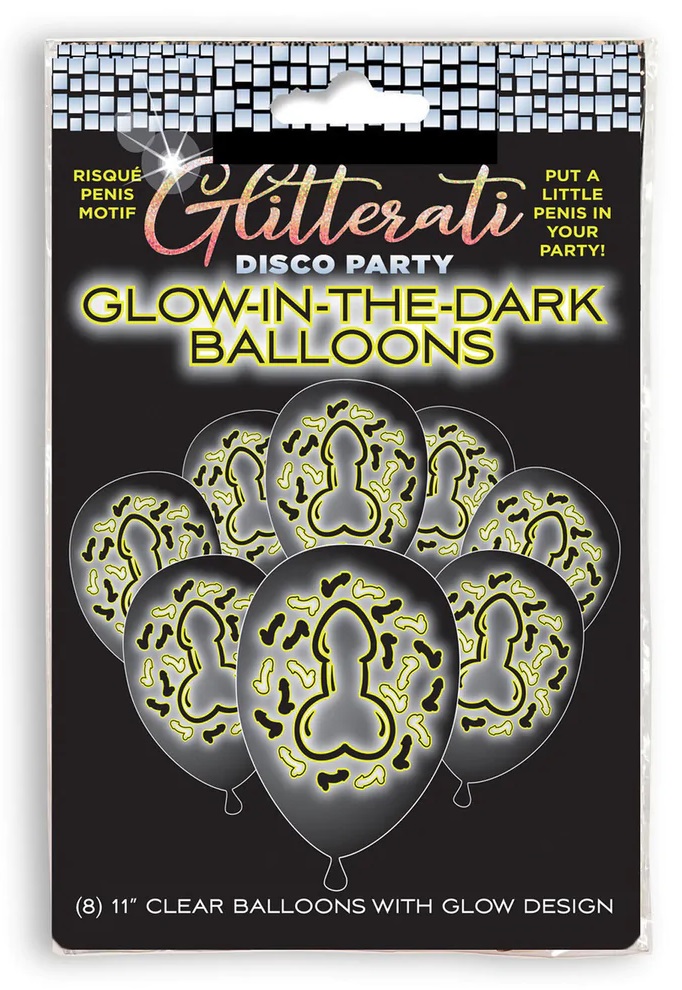 Little Genie Glitterati Penis Glow palloncini fosforescenti